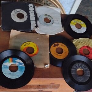 Vintage Vinyl 45's Record Collection from the 60's&70's
